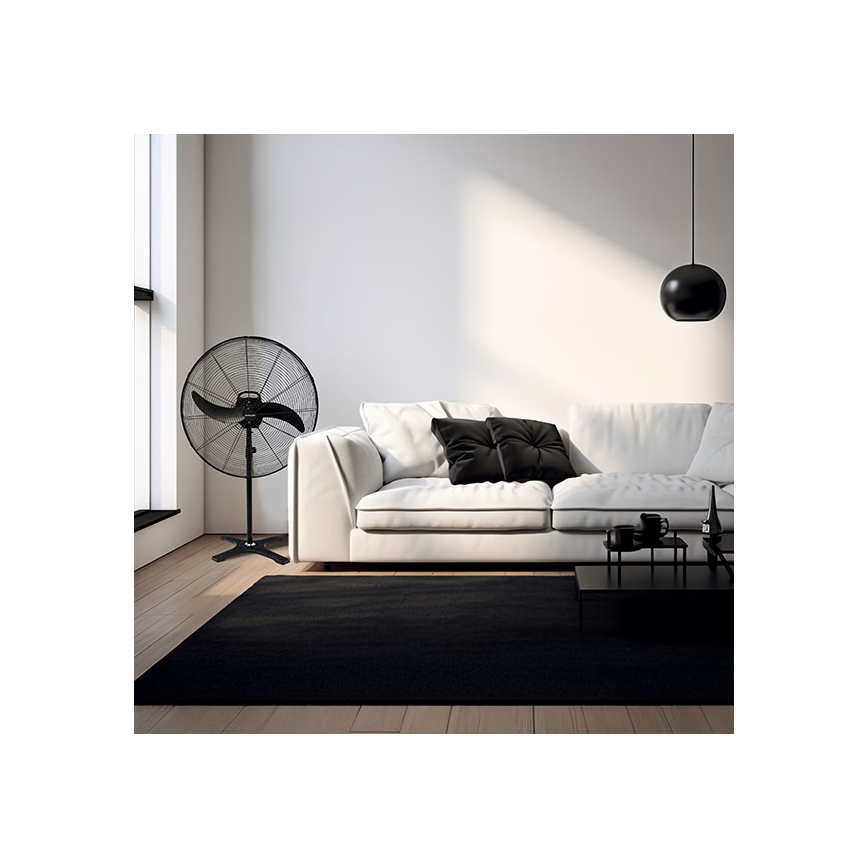 Ipari állványos ventilátor 115 W/230 V, 188 cm, fekete