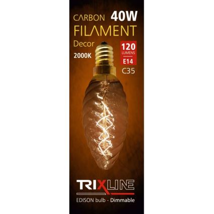 Ipari dimmelhető dekor izzó VINTAGE C35 E14/40W/230V