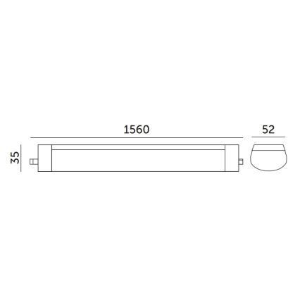 Ipari fénycsöves lámpa LED/48W/230V IP65 4000K 156 cm