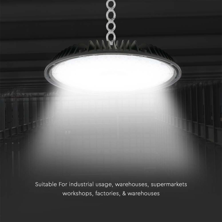 Ipari LED High Bay lámpatest 100 W, 230 V, 4000 K, IP65