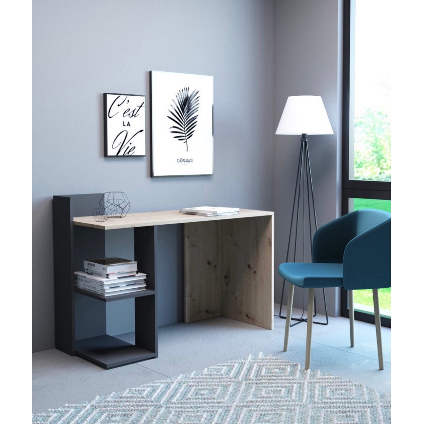 Íróasztal MARLO artisan tölgy/antracit