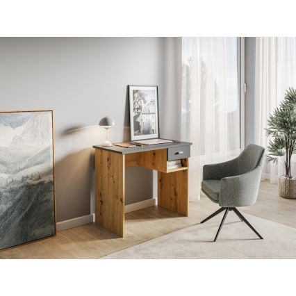 Íróasztal RICO artisan tölgy/szürke