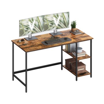 Íróasztal SOLEA 140x60 cm barna/fekete