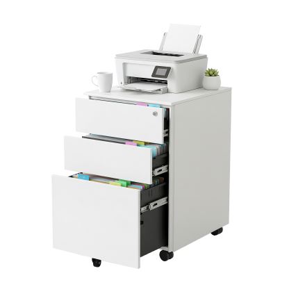 Irodai fiókos szekrény SECURIO, fehér