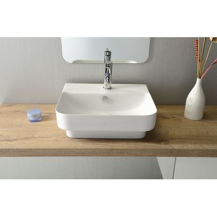 Isvea - SOTT AQUA ráépített mosdó 48x42 cm kerámia/fehér