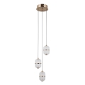 ITALUX - ALANI LED csillár kábelen 3xLED/5W/230V 3000K arany