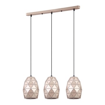 ITALUX - Csillár zsinóron HARLEY 3xE27/40W/230V Rózsaarany