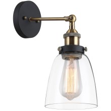 ITALUX - Fali lámpa FRANCIS 1xE27/40W/230V fekete/arany