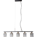 ITALUX - Kábeles csillár SIMONA 5xE14/40W/230V fekete/arany