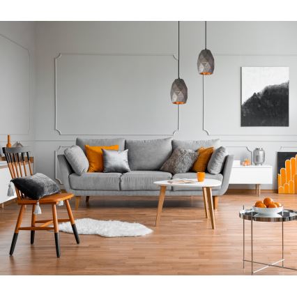 ITALUX - Csillár zsinóron HARLEY 1xE27/40W/230V antracit