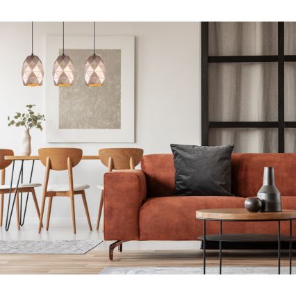 ITALUX - Csillár zsinóron HARLEY 3xE27/40W/230V Rózsaarany