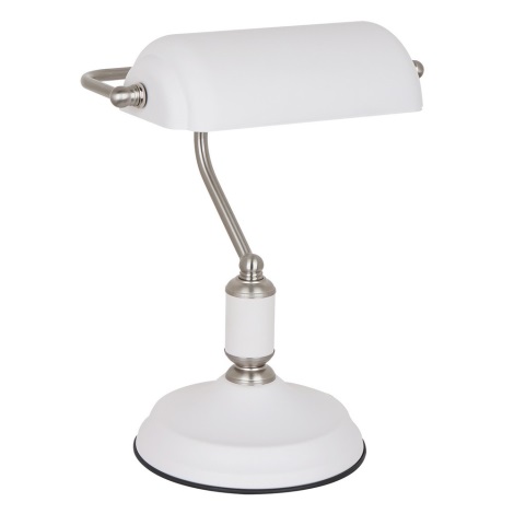ITALUX MT-HN2088 WH+S.NICK - Asztali lámpa Pablo 1xE27/40W/230V fehér