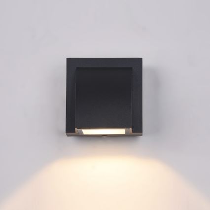 ITALUX - LED Kültéri fali lámpa EDGAR LED/3W/230V IP54 3000K fekete