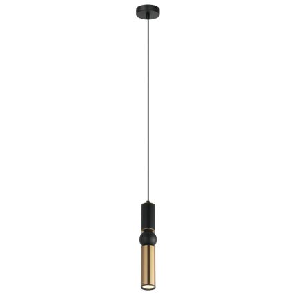 ITALUX - Csillár zsinóron ISIDORA 1xGU10/25W/230V fekete/bronz
