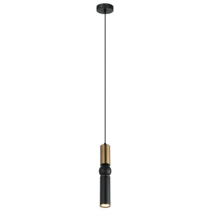 ITALUX - Csillár zsinóron ISIDORA 1xGU10/25W/230V fekete/bronz