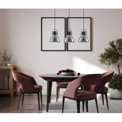 ITALUX - Csillár zsinóron DARLENA 3xE27/40W/230V fekete