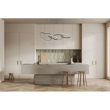 ITALUX - LED kábeles csillár FONTE LED/60W/230V 3000/4000/6000K fekete
