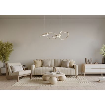 ITALUX - FONTE LED csillár kábelen, 60W, 230V, 3000/4000/6000K, arany