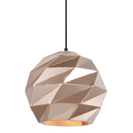 ITALUX - Csillár zsinóron PALERMO 1xE27/40W/230V átm. 32 cm Rózsaarany