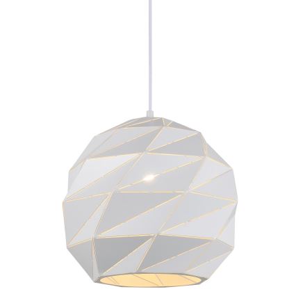 ITALUX - Csillár zsinóron PALERMO 1xE27/40W/230V átm. 32 cm fehér