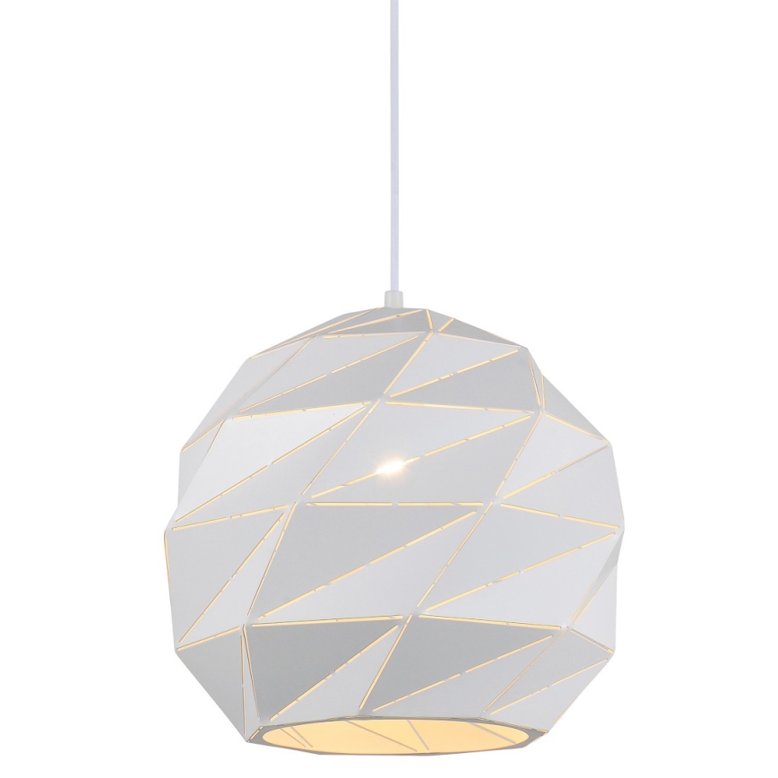 ITALUX - Csillár zsinóron PALERMO 1xE27/40W/230V átm. 32 cm fehér