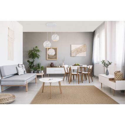 ITALUX - Csillár zsinóron PALERMO 3xE27/40W/230V fehér