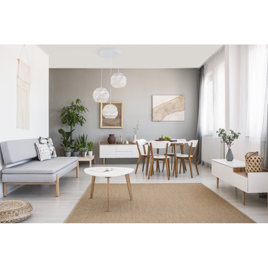 ITALUX - Csillár zsinóron PALERMO 3xE27/40W/230V fehér