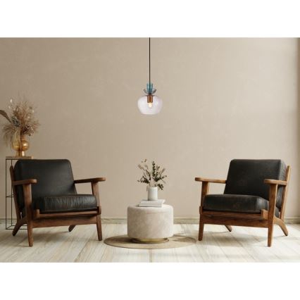 ITALUX - FANDA kábeles függőlámpa 1xE27/40W/230V arany/füstszürke