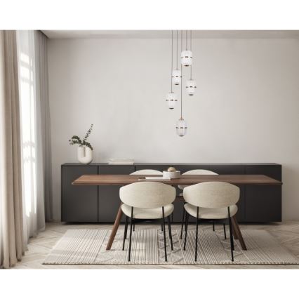 ITALUX - LED csillár zsinóron ALANI 5xLED/5,6W/230V 3000K arany
