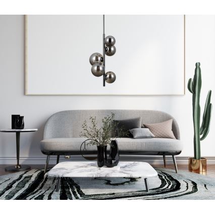 ITALUX - Csillár CANELLO 5xG9/5W/230V fekete