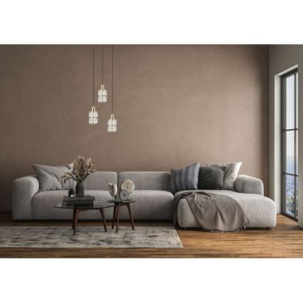 ITALUX - ALMA kábeles csillár 3xE27/40W/230V arany