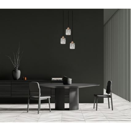 ITALUX - Zsinóros csillár TORNO 3xE14/40W/230V fekete/arany