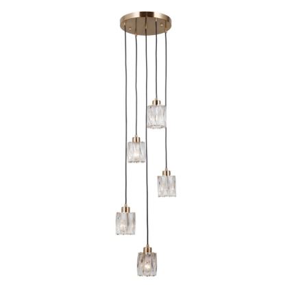 ITALUX - Kábeles függőlámpa TORNO 5xE14/40W/230V aranyszínű