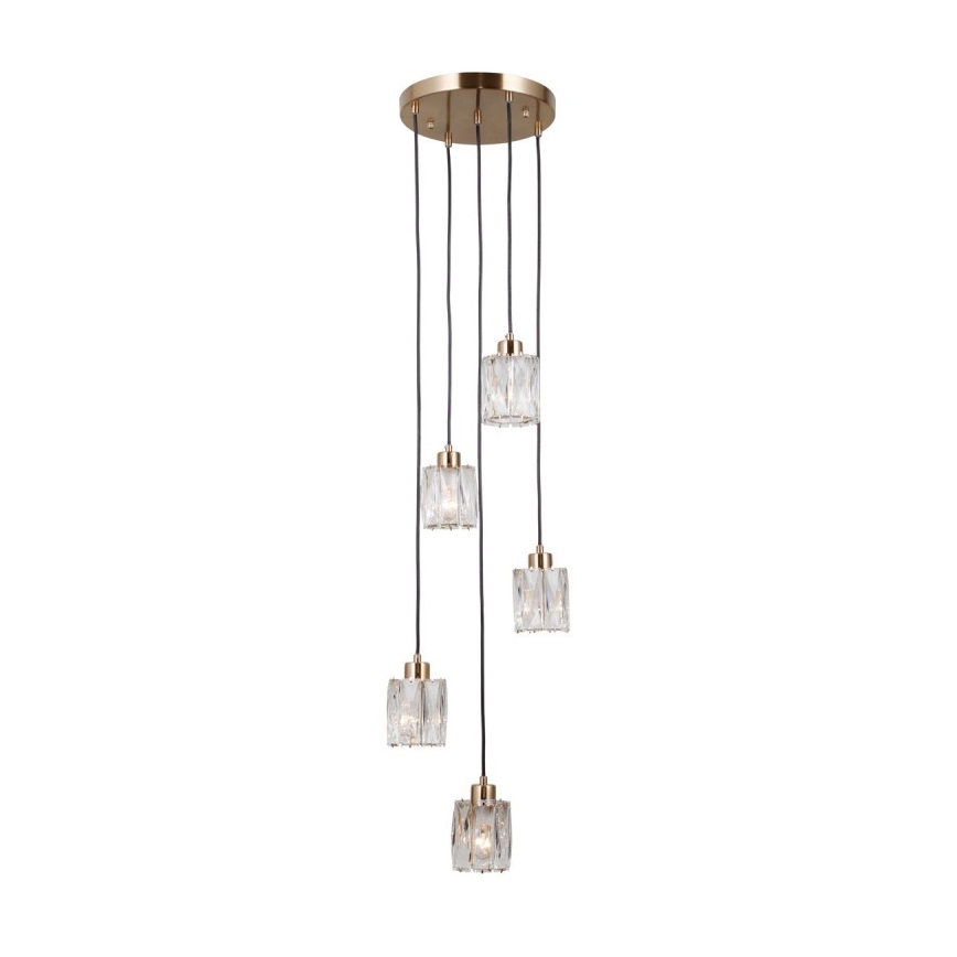 ITALUX - Kábeles függőlámpa TORNO 5xE14/40W/230V aranyszínű