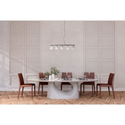 ITALUX - Kábeles csillár SIMONA 5xE14/40W/230V fekete/arany