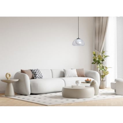 ITALUX - AINALE kábeles függeszték 1xG9/7W/230V, fekete/átlátszó