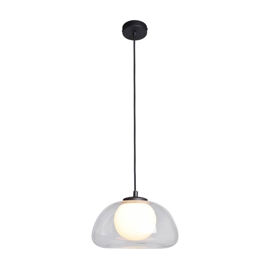 ITALUX - AINALE kábeles függeszték 1xG9/7W/230V, fekete/átlátszó
