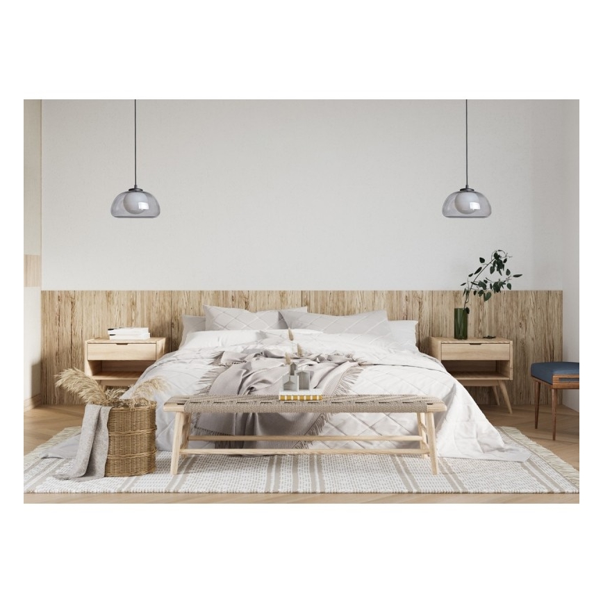 ITALUX - Kábeles csillár AINALE 1xG9/7W/230V fekete/füstfekete