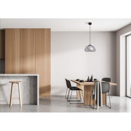 ITALUX - Kábeles csillár AINALE 1xG9/7W/230V fekete/füstfekete