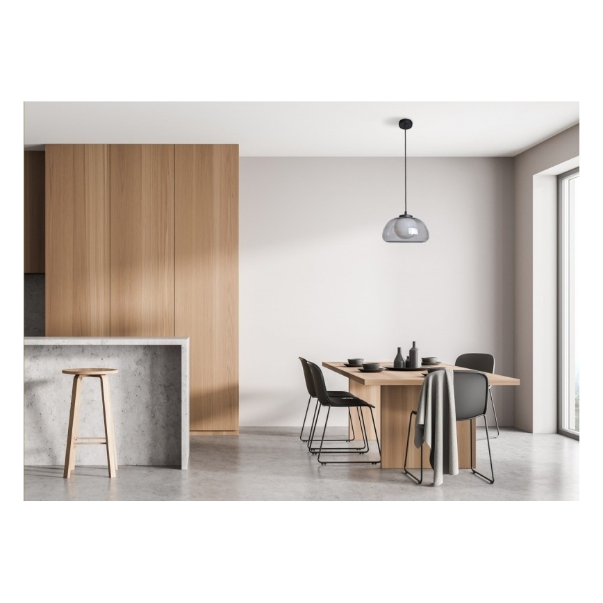 ITALUX - Kábeles csillár AINALE 1xG9/7W/230V fekete/füstfekete