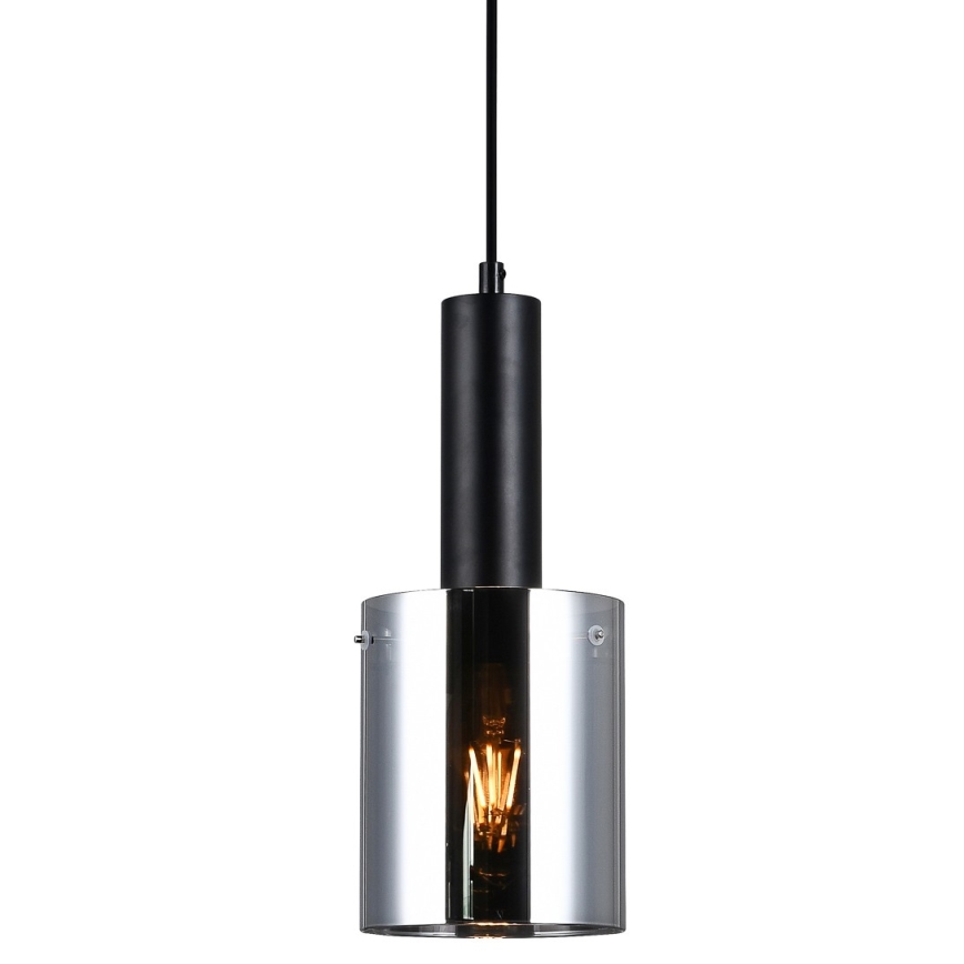 ITALUX - Csillár zsinóron SARDO 1xE27/40W/230V fekete