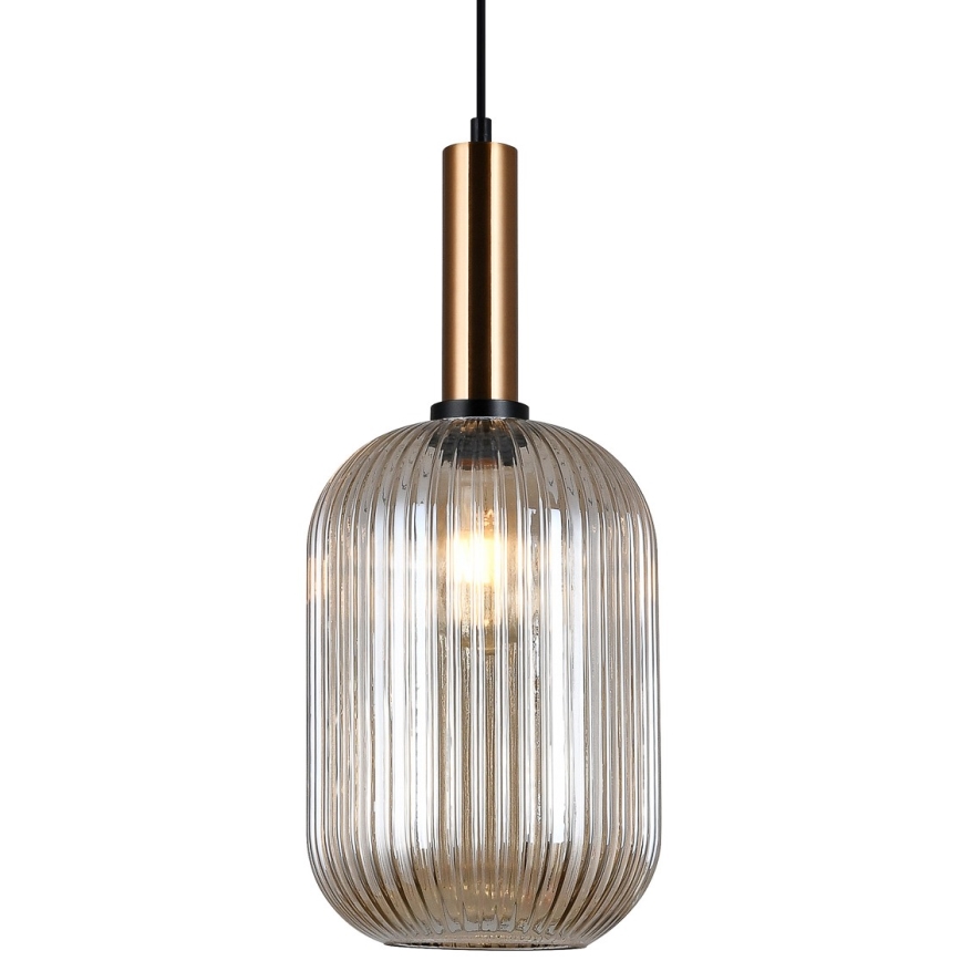 ITALUX - Függeszték zsinóron ANTIOLA 1xE27/40W/230V átm. 20 cm bronz