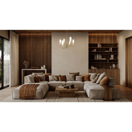 ITALUX - SANTOS rúdos csillár 6xG9/40W/230V arany