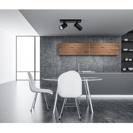 ITALUX - Spotlámpa LACONI 2xGU10/35W/230V fekete