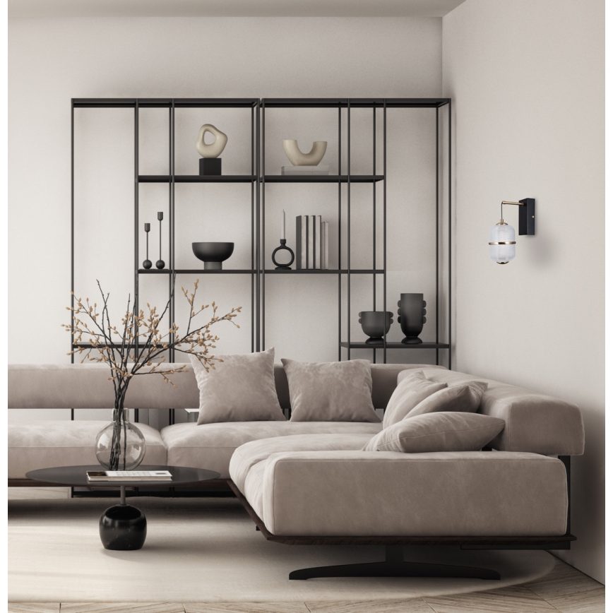 ITALUX - LED fali lámpa ALANI LED/6W/230V 3000K fekete/arany