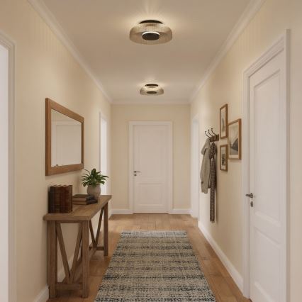 ITALUX - LED mennyezeti lámpa PASSO LED/8W/230V 3000K átm. 25 cm füstszínű fekete