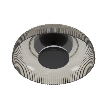 ITALUX - LED mennyezeti lámpa PASSO LED/8W/230V 3000K átm. 25 cm füstszínű fekete