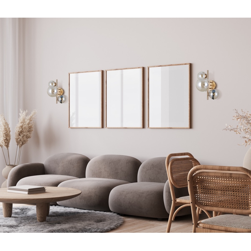 ITALUX - Fali lámpa CANELLO 3xG9/5W/230V réz