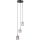 ITALUX - Zsinóros csillár TORNO 3xE14/40W/230V fekete/arany