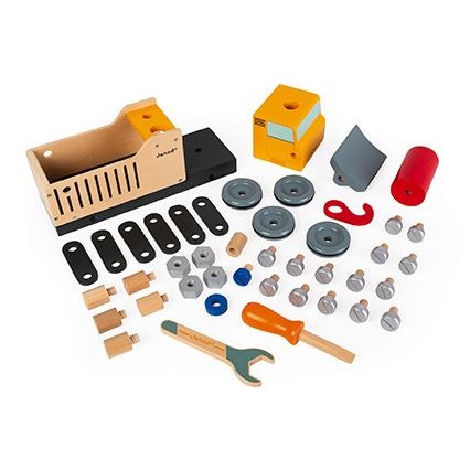 Janod - Fa építőjáték BRICOKIDS teherautó